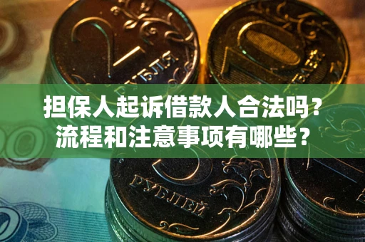 武汉担保人起诉借款人合法吗？流程和注意事项有哪些？
