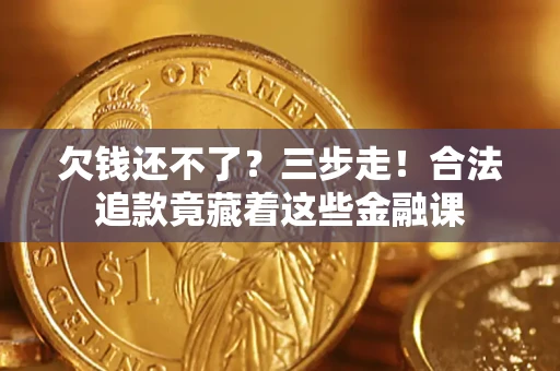 武汉欠钱还不了？三步走！合法追款竟藏着这些金融课
